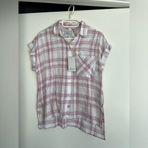 Sophisticated Linen-Blend Striped Shirt by Rails - XS